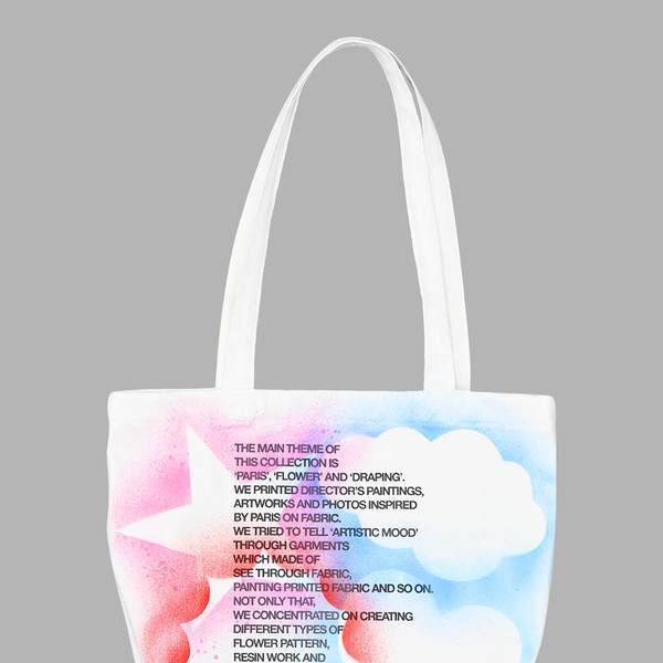 【THE MUSEUM VISITOR】MULTI SPRAYED ECOBAG (WHITE) MULTI SPRAYED ECOBAG (WHITE) : THE MUSEUM VISITOR