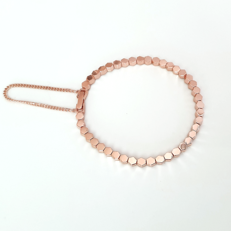 Hexagon Link. Bracelet 노이유니 NOIUNI 14K / 18K Gold Jewelry