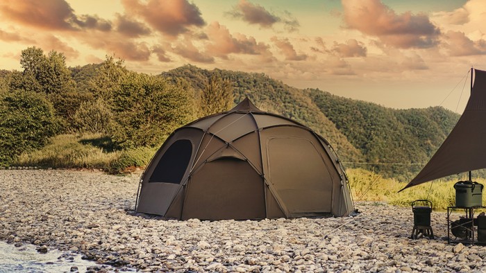 【1953 Camper's Khan★】PEGTORAGE 1953 CAMPERS KHAN Tenker Dome Tent （Khaki） | ENTER SEEK