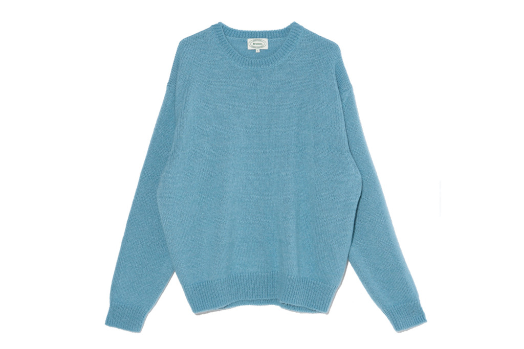Kid Mohair Crew Neck Knit (Blue) </br>Price - 149,000