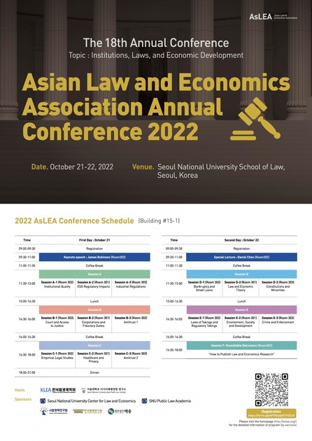 Asian Law and Economics Association Annual Conference 2022 : Seoul ...