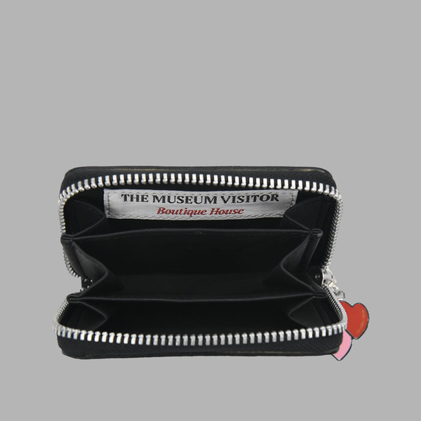 【THE MUSEUM VISITOR】 PVC HEART PRINTED WALLET (BLACK) PVC HEART PRINTED WALLET (BLACK) : THE MUSEUM VISITOR
