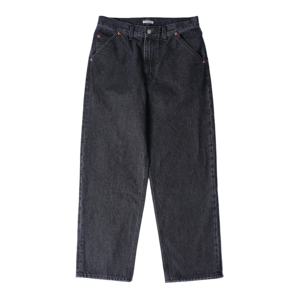 SLICK AND EASY (슬릭앤이지) Dobby Pants Black Denim (Atlantic Mill Co.) 굿스포츠