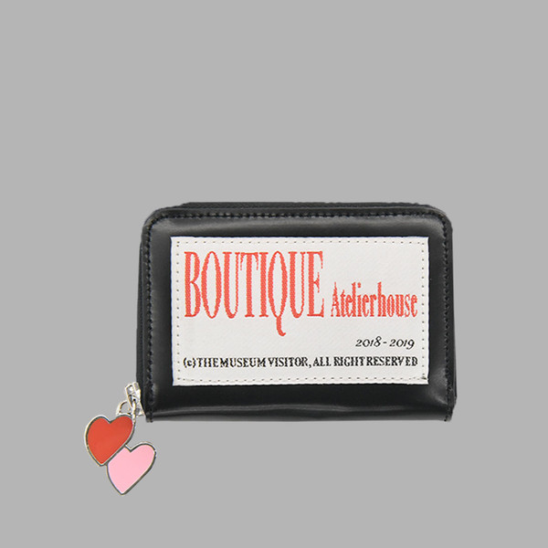 ★THE MUSEUM VISITOR★ DOT EMBROIDERY WALLET BLACK 15586 ◇THE MUSEUM VISITOR◇ DOT EMBROIDERY WALLET BLACK 15586