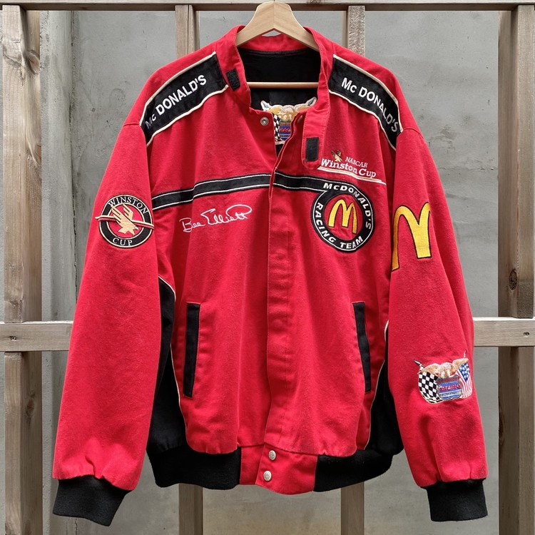 ⭐マクドナルド、レーシングジャケット/L DEAD STOCK】NASCAR RACING