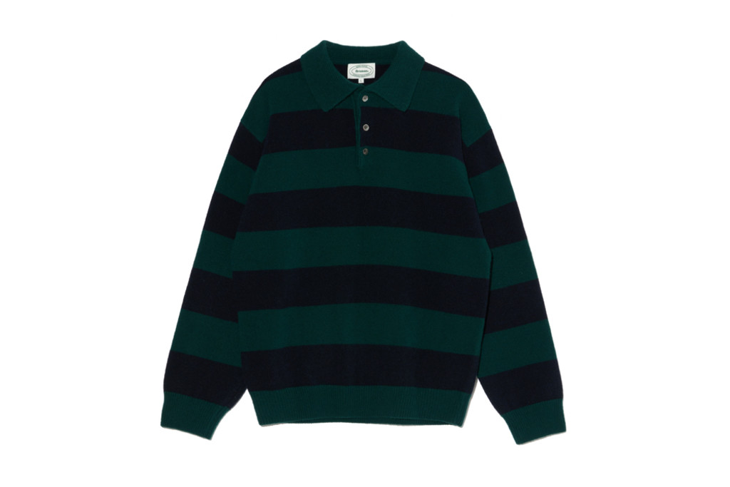 Wool Polo Knit (Green/Navy)</br>Price - 155,000