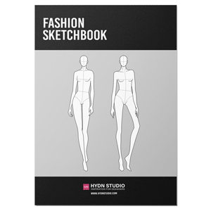 (Black Cover Edition) Fashion Sketchbook with 10 Head Figure Templates