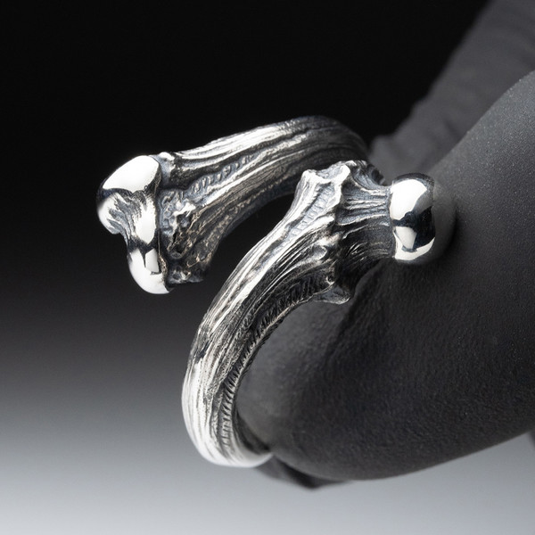 Tibia and Femur Ring in Pewter Bone Ring Medical Jewelry 