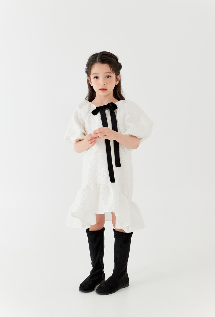 BLACK VELVET RIBBON DRESS Lalaful