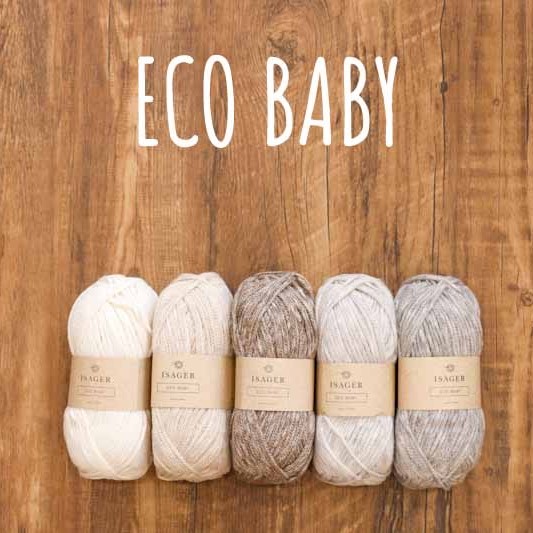 ISAGER 이사거 Eco Baby 뜨개실 니팅 실 대바늘 수입실 무염색 아기목도리뜨기 뜨개옷뜨기