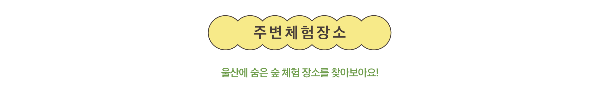 주변체험장소 | 울산에 숨은 숲 체험 장소를 찾아보아요!