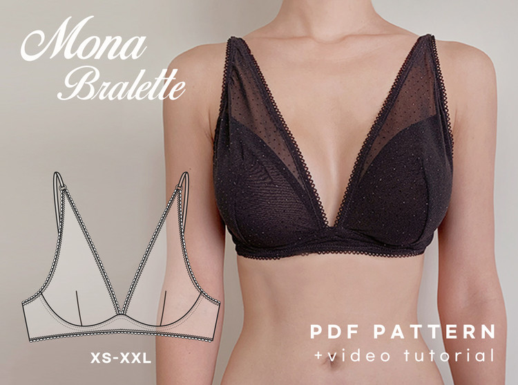 bralette pdf pattern, bralette sewing pattern,속옷패턴, 브라패턴