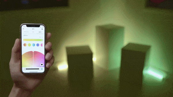 블랜딩 포인트를 찍고, 컬러피커를 돌려 컬러를 설정하세요.