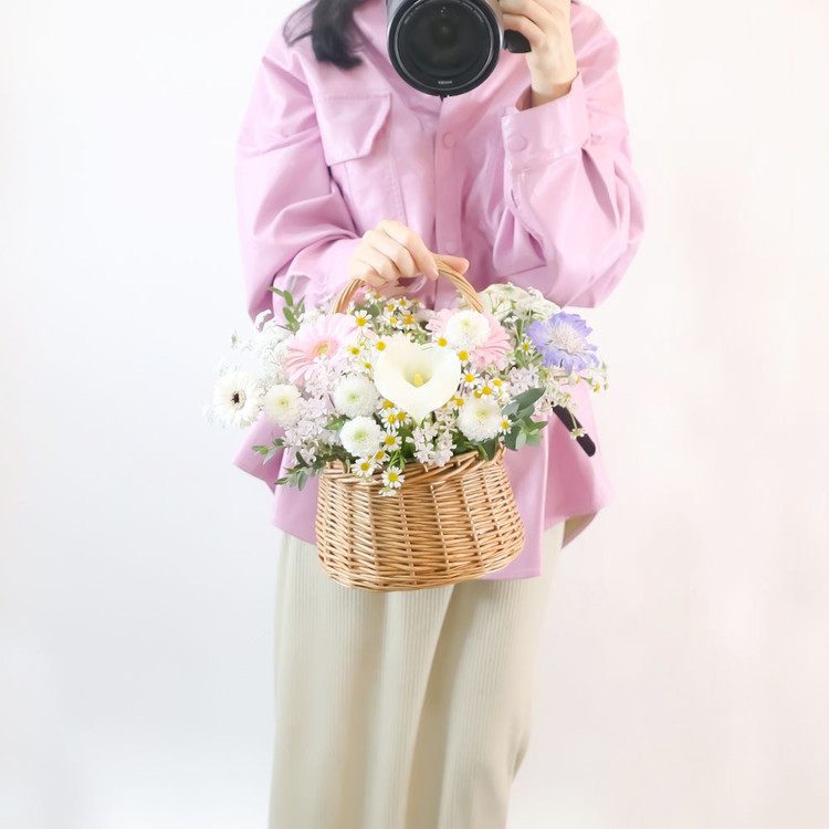 [생화 꽃바구니 당일배송]today's flower basket(S) 프렌들리플라워