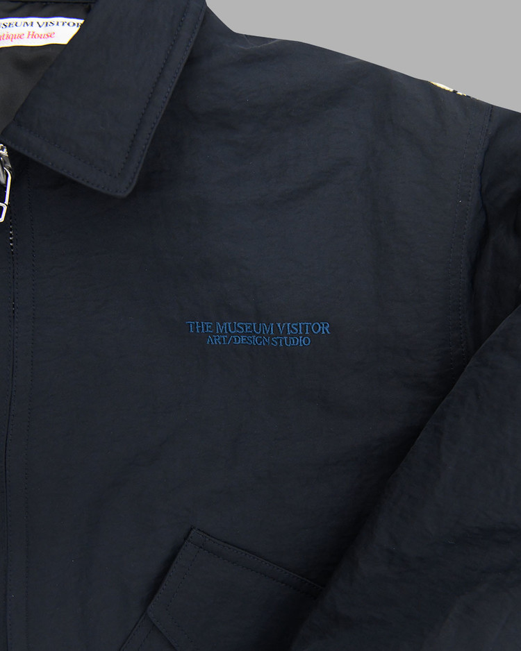 6 FLOWERS BOMBER JACKET (NAVY) : THE MUSEUM VISITOR