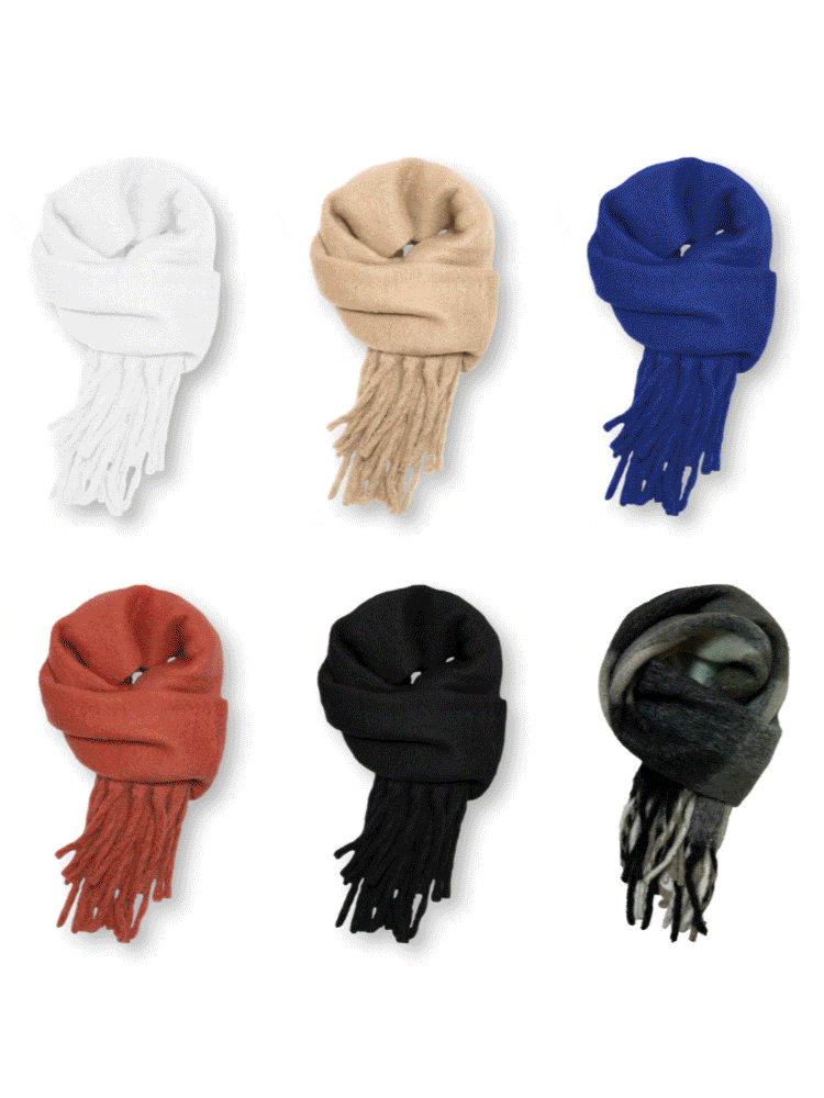 2종 머플러 세트 (무지,체크) 오텀