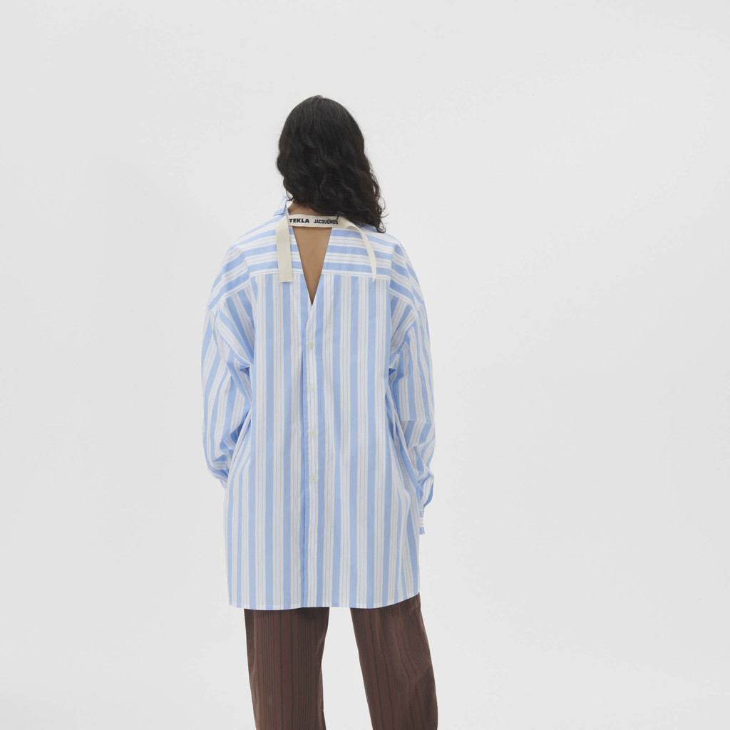 Tekla / Jacquemus unisex shirt- Blue White Stripes : LALALAJOY ...