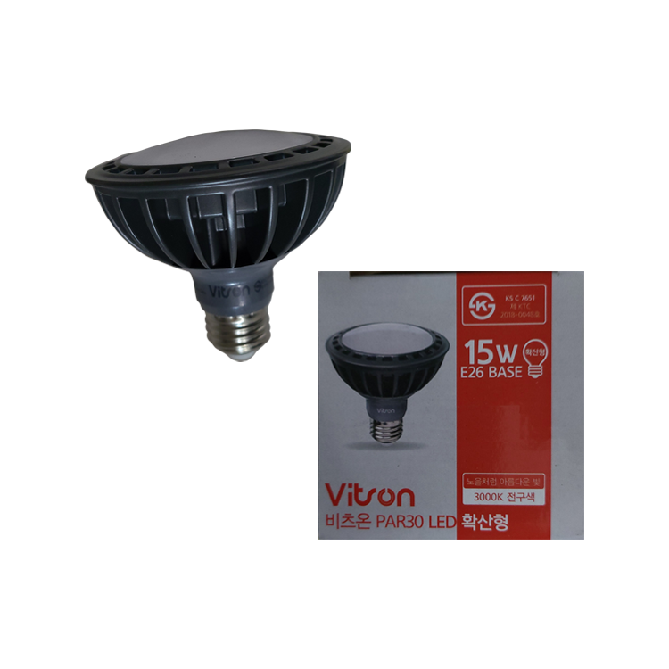 전기용품 전구 비츠온 컨버터 내장형 LED 램프 PAR30 LED 확산형 15W : 나바론 종합상사