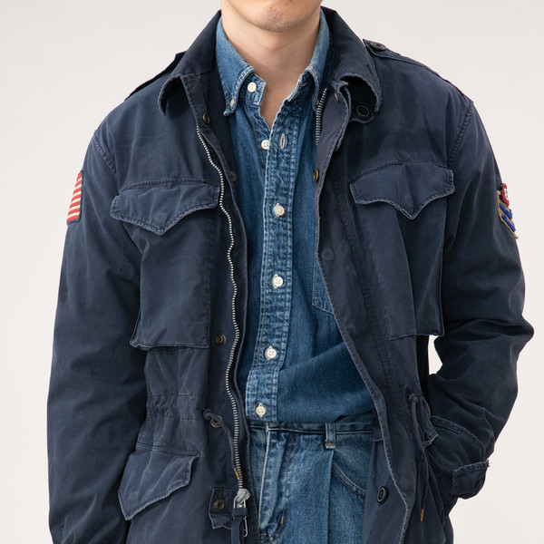 美品 POLO RALPH LAUREN M43 FIELD JACKET Polo Ralph Lauren Men's Multi Pocket Down Field Jacket Navy
