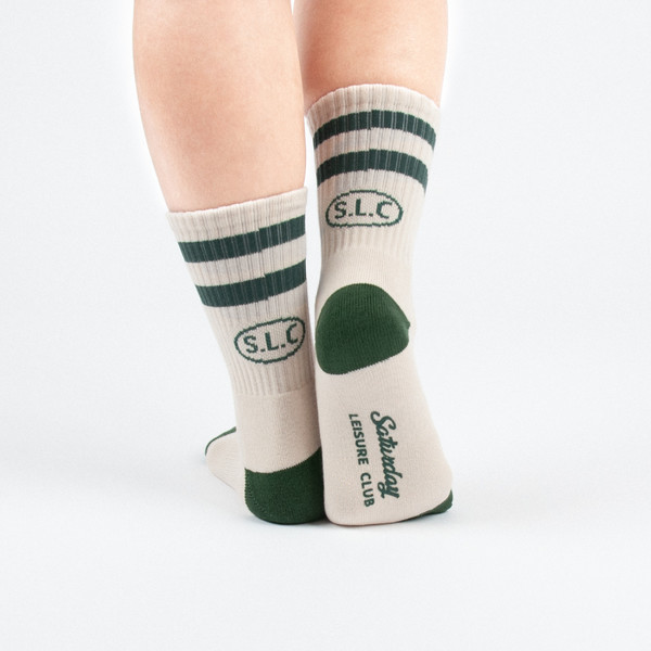 ◆SATUR◆ Leisure Stripe Socks British Racing Green Mustar ◇SATUR◇ Leisure Stripe Socks British Racing Green Mustar