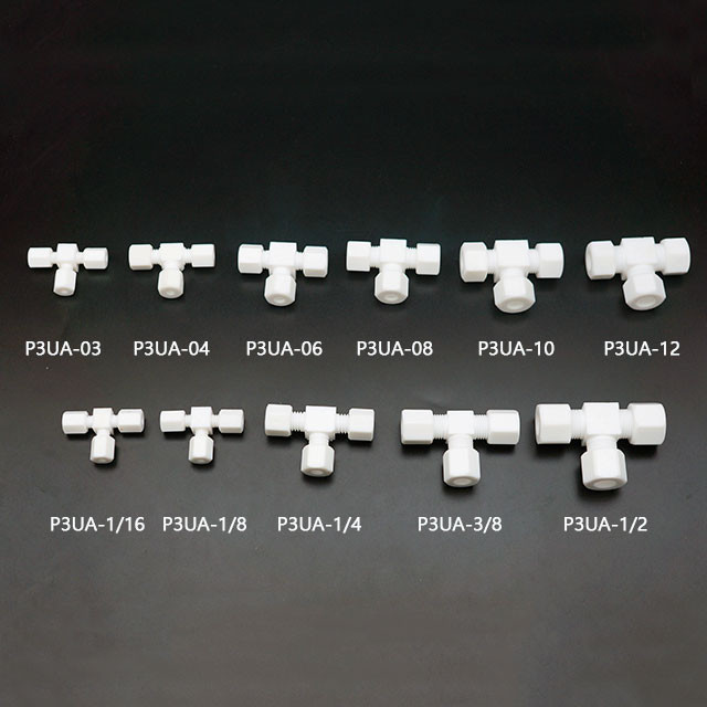 [Fitting] PTFE 테프론 3way 유니온 아답터[파이프 연결관 테플론 teflon T자 Tee] 비코사이언스