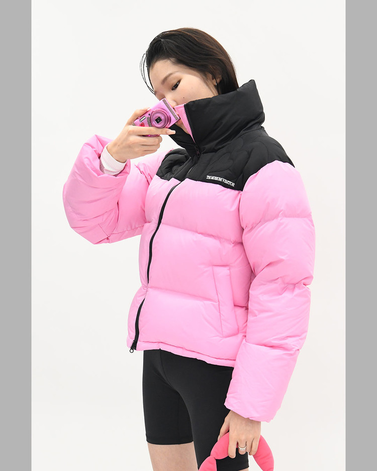 THE MUSEUM VISITOR★韓国★HEART STITCHED PUFFER DOWN JACKET HEART STITCHED PUFFER DOWN JACKET (PINK) : THE MUSEUM VISITOR