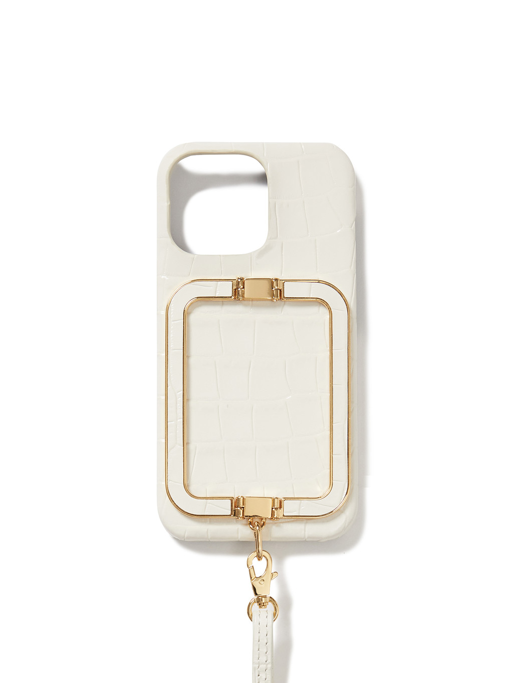 Phone Case with Leather Strap - Ivory