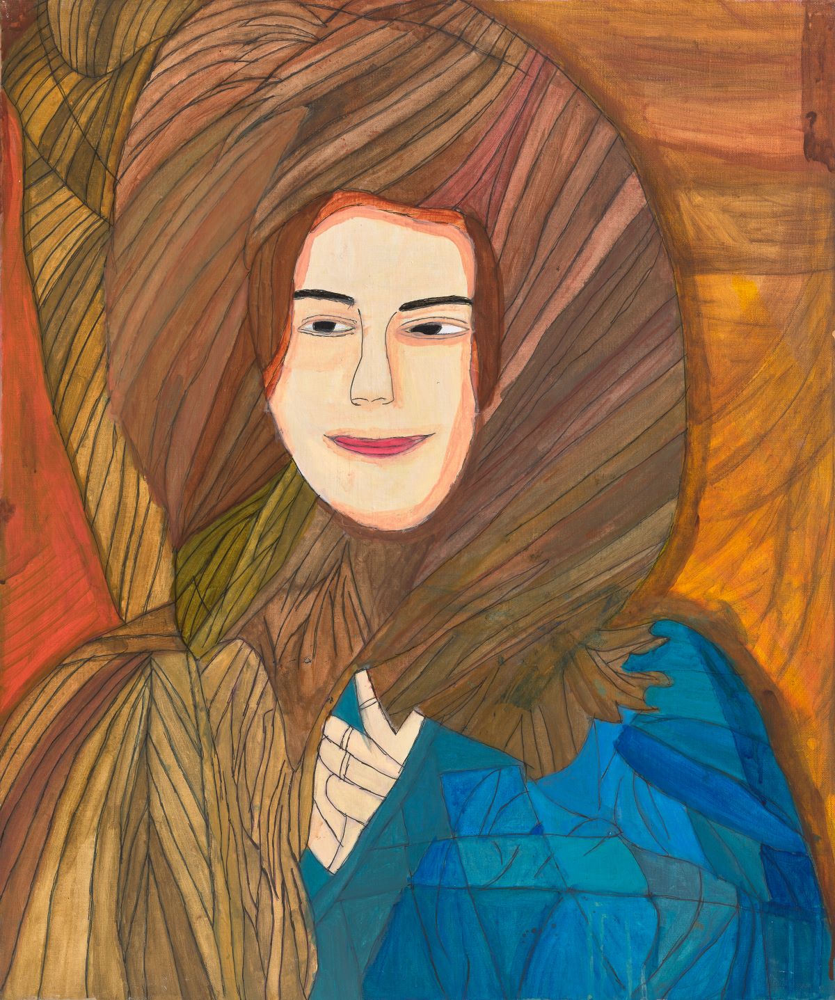 여신 지민 언니, 2022, Acrylic on canvas, 73  x 60.6 cm, EH 005