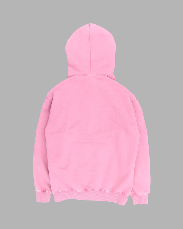 FLOWER AND CLOUD SPRAYED HOODY (PINK) : THE MUSEUM VISITOR