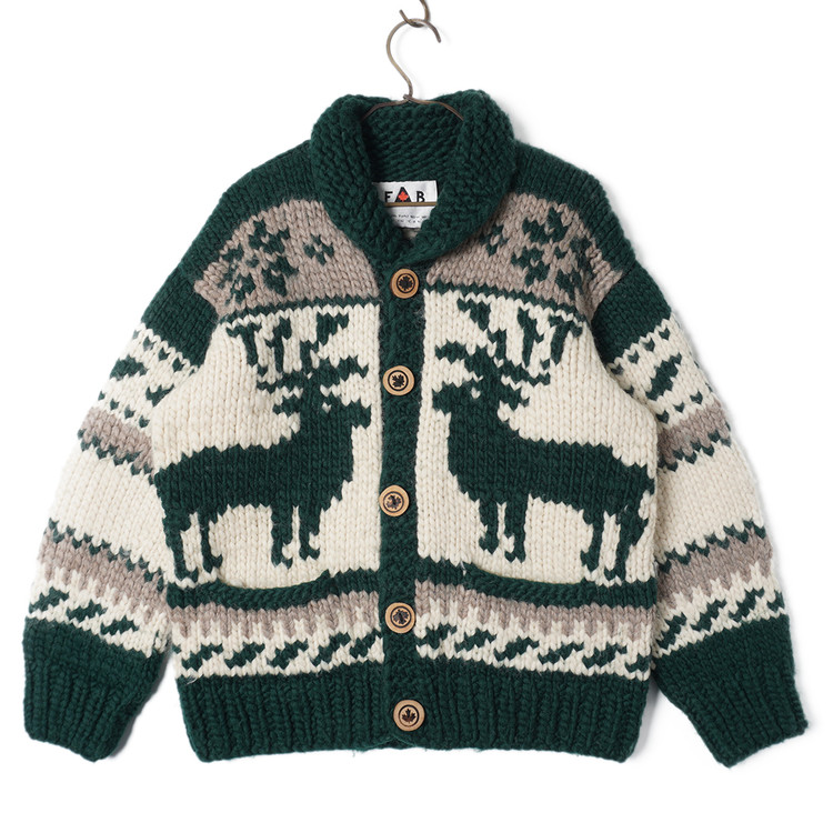 カナダ製 FAB COWICHAN SWEATER 本格 カウチンセーター シェルボタン