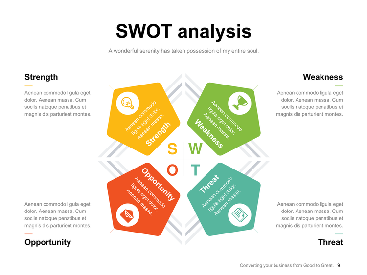 Pentagon Swop Analysis Infographic Diagram (4:3) : Slidesdive.com 