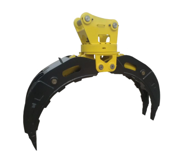 stone grapple, heavy equipment, excavator attachment, hydraulic attachment, 
