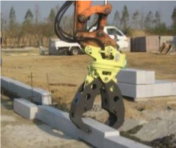 stone grapple, heavy equipment, excavator attachment, hydraulic attachment, 