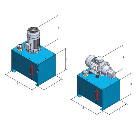 Dimension : Hydro-Tek Co.,Ltd.-Product-Power packs-Typical Power Packs