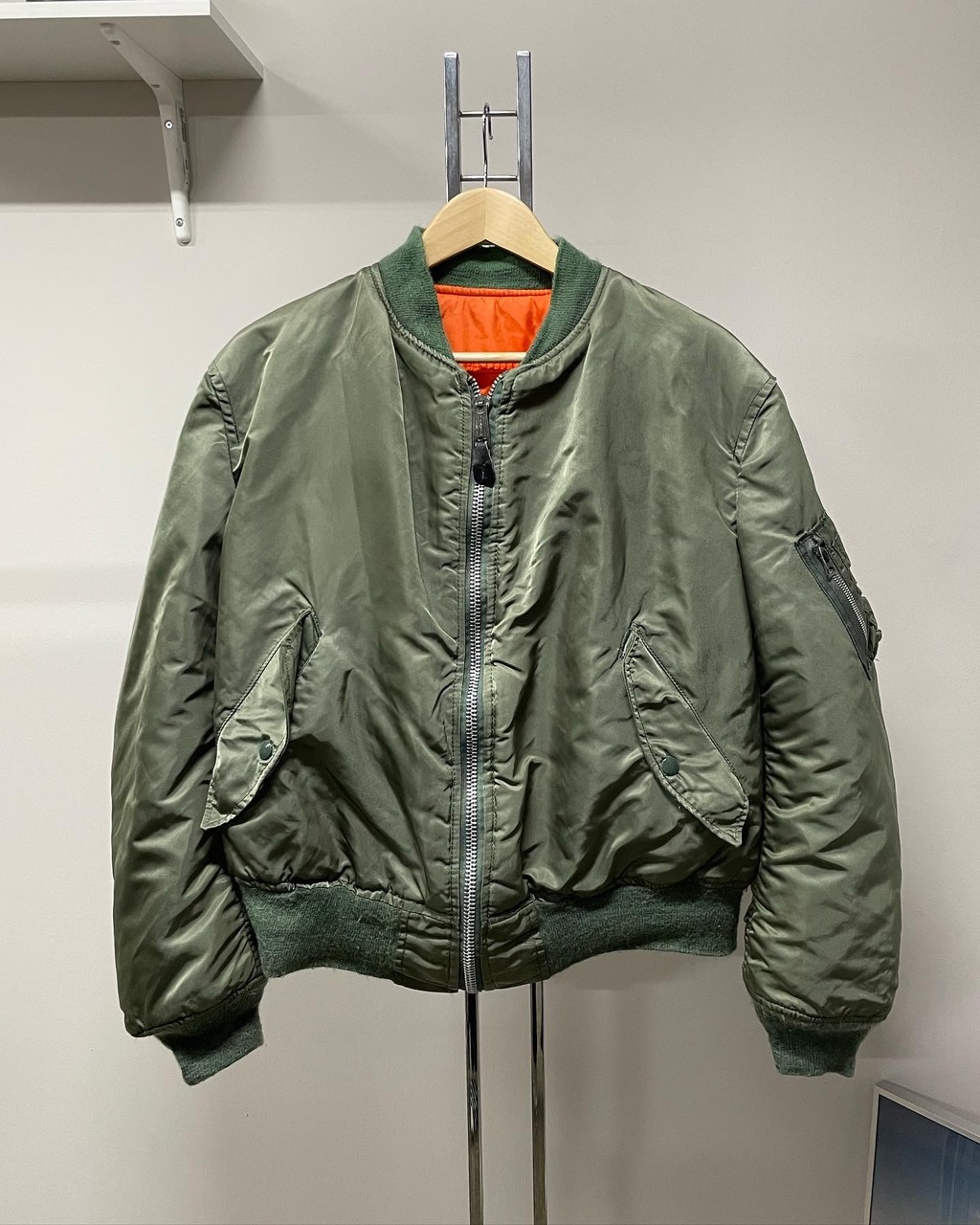 80-90s USA Alpha Industries MA-1 Jacket (100-105) : Share