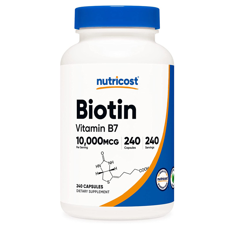 뉴트리코스트 비오틴 (비타민 B7) 10,000mcg 240 캡슐 / Nutricost Biotin (Vitamin B7