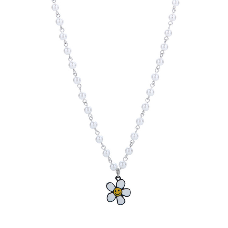 Daisy pearl gold - Gold necklaces - Trium Jewelry