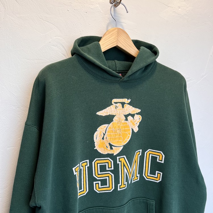 USMCロゴ入りオリーブドラブスウェット XXL SOFFE Marines Soffe Green Military Crewneck Pullover Sweatshirt - Size