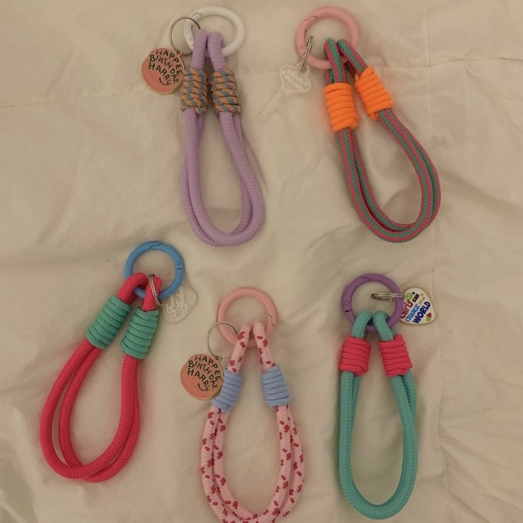 pop color rope key ring 팝컬러 로프 키링 5 colors : De Elisa