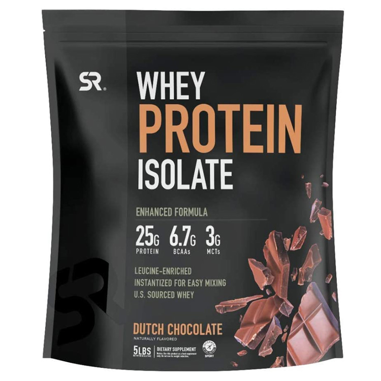 스포츠리서치 웨이 프로틴 아이솔레이트 파우더 56서빙 5lbs / Sports Research Whey Protein Isolate Powder, 25g of