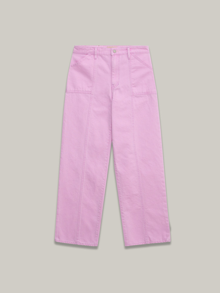 lilac color wide jeans(lilac, gray, ivory) 디아베크