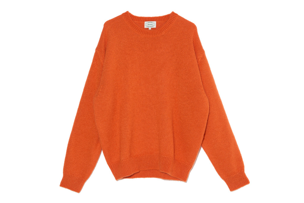 Kid Mohair Crew Neck Knit (Orange)</br>Price - 149,000