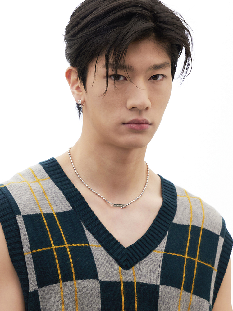 Signature Standard 4mm Ball Chain Necklace (White / Yellow) 오픈 워크