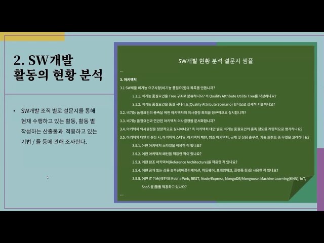 11강. 실행방법 2 : SW개발 활동의 현황 분석 설문지 샘플 (2022.1.25.) : KOSTA 한국소프트웨어기술진흥협회