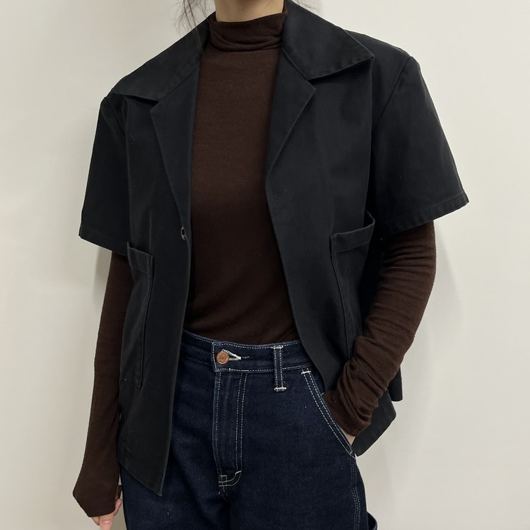 WOMAN ] Y's bis limi 1/2 shirt jacket ( made in JAPAN ) : 카인더즌