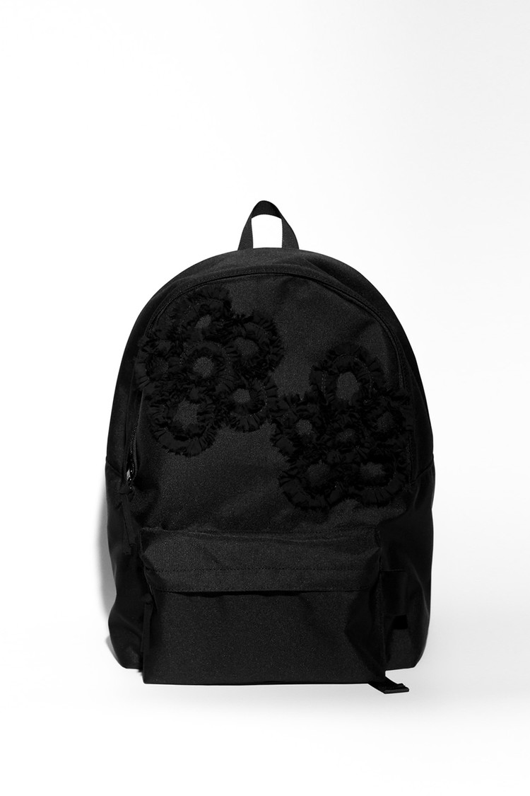 Flower lace backpack Black saenginstudios