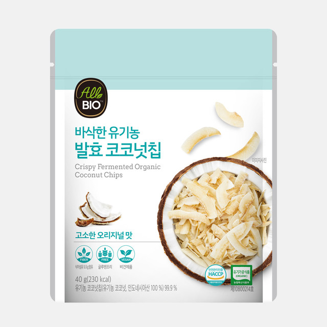 바삭한 유기농 발효 코코넛칩 40g