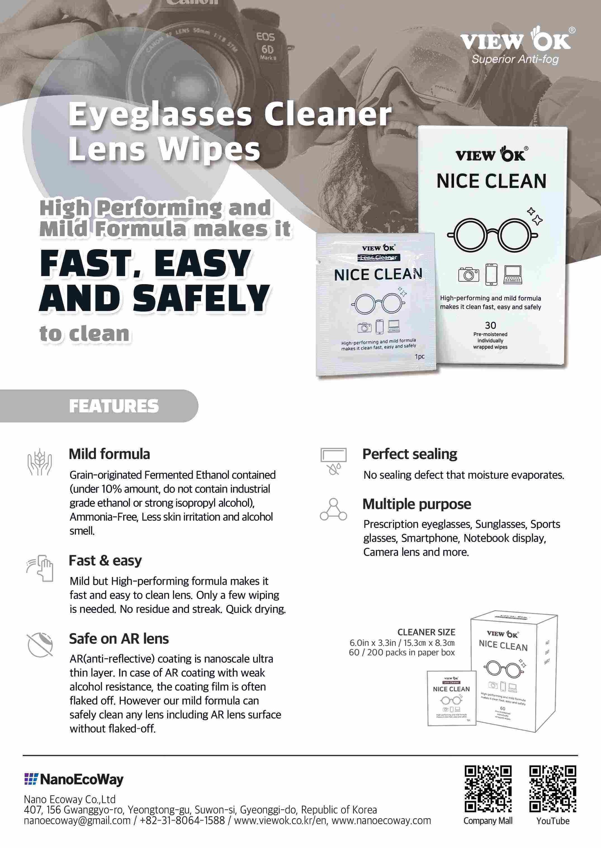 Premium Lens Wipes for eyeglass
