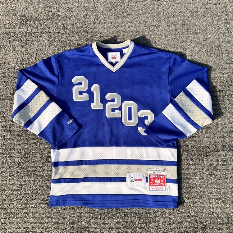 Supreme WTAPS Mitchell & Ness Hockey Jersey - Blue