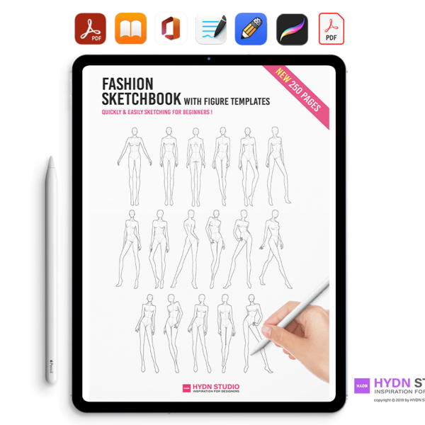 Fashion design sketchbook Front and Back Figure Poses: Design Sketch  Journal with figure Templates and figure poses for Girls & Teens & Beginner  Fashi a book by Schadio Almpoum Pubs